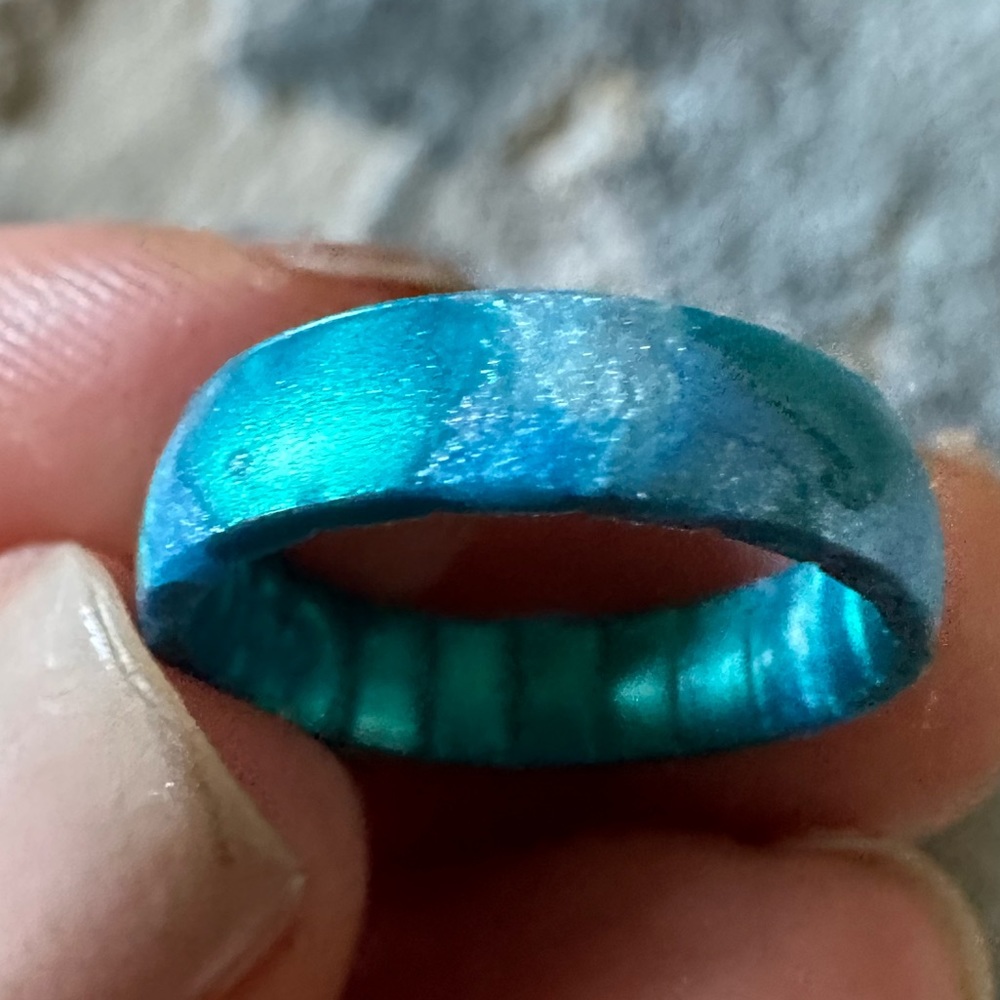 Enso Silicon Ring - Thin Deep Sea size 5 3/4 NEW